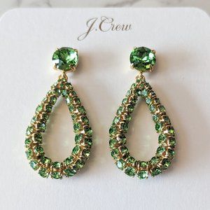 J.Crew Faceted Crystal Teardrop Earrings